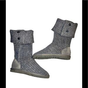 UGG Australia Grey Cardigan Button up boots size us 6